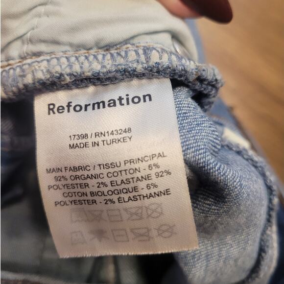 Reformation Cyprus Harper Ultra High Rise Skinny Jeans 27x29 Distressed EUC - Picture 8 of 11